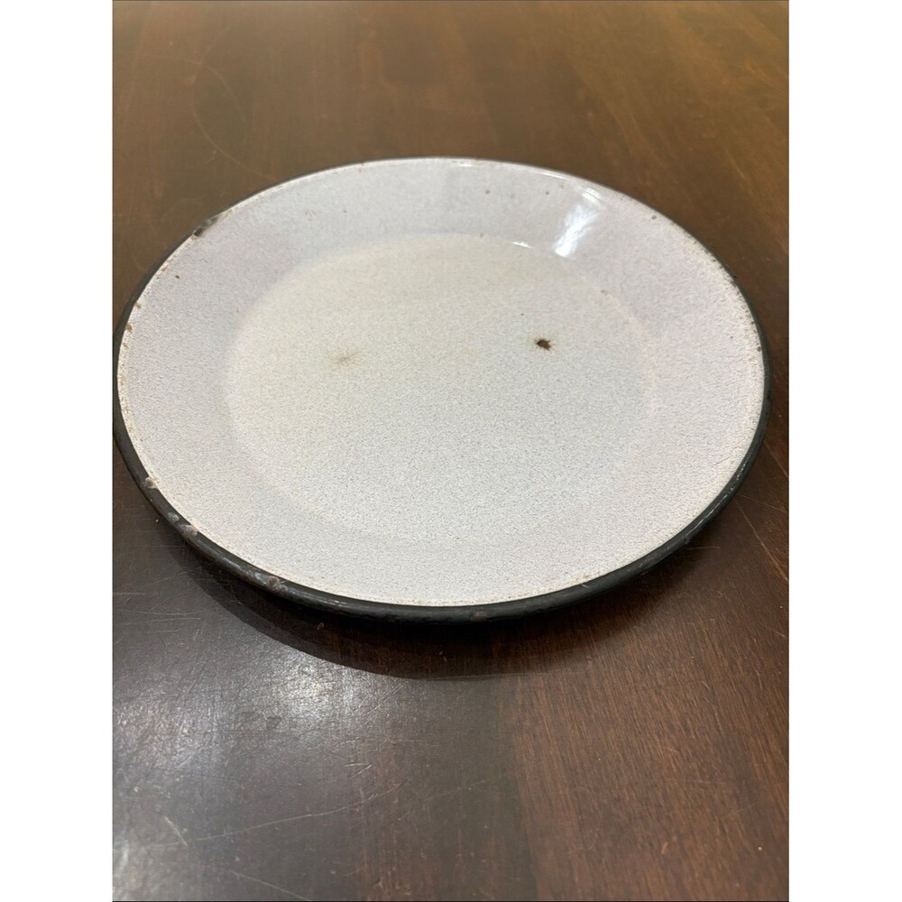 Speckled Gray enamelware Pie Plate Tin
